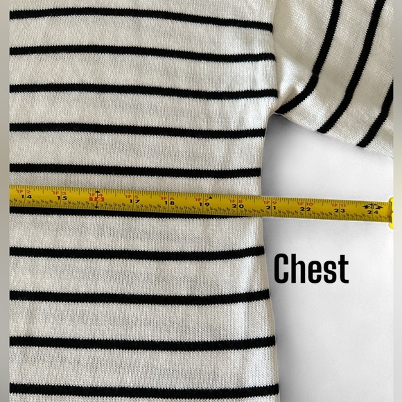 Cabi Turnabout Cardigan White and Black Striped Size XSmall Oversized/Reversible - Picture 9 of 14